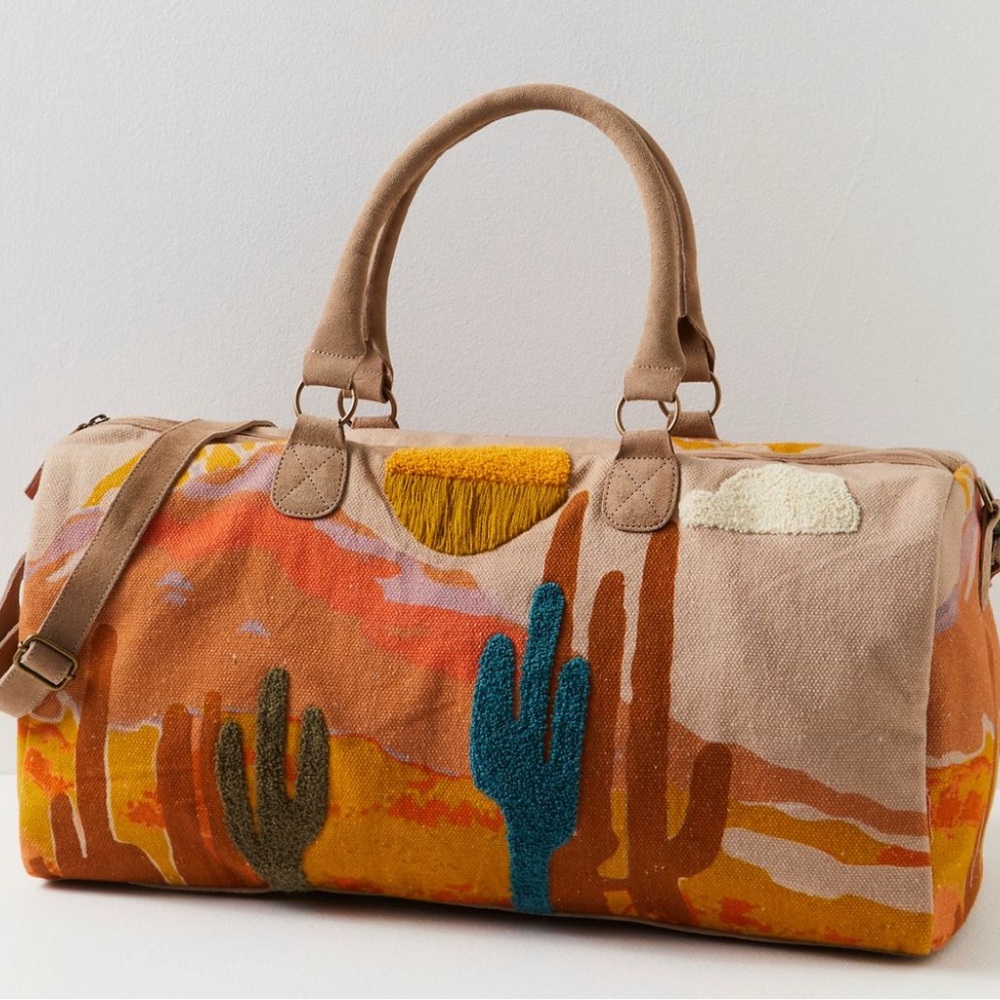 Free People Multicolor Cactus Travel Bag